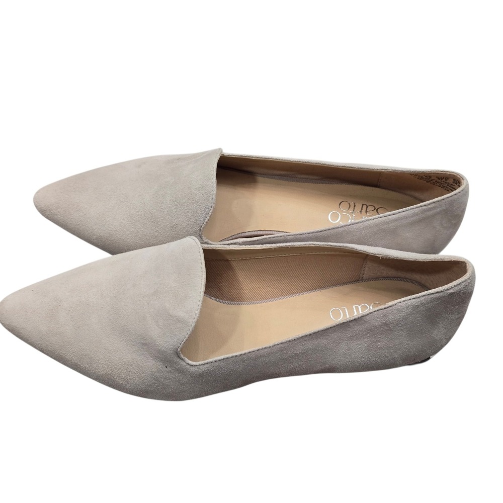 Franco Sarto Equinox Suede Pointed Toe Flats Sz 7.5 Quiet Luxury Minimalist - Picture 4 of 6